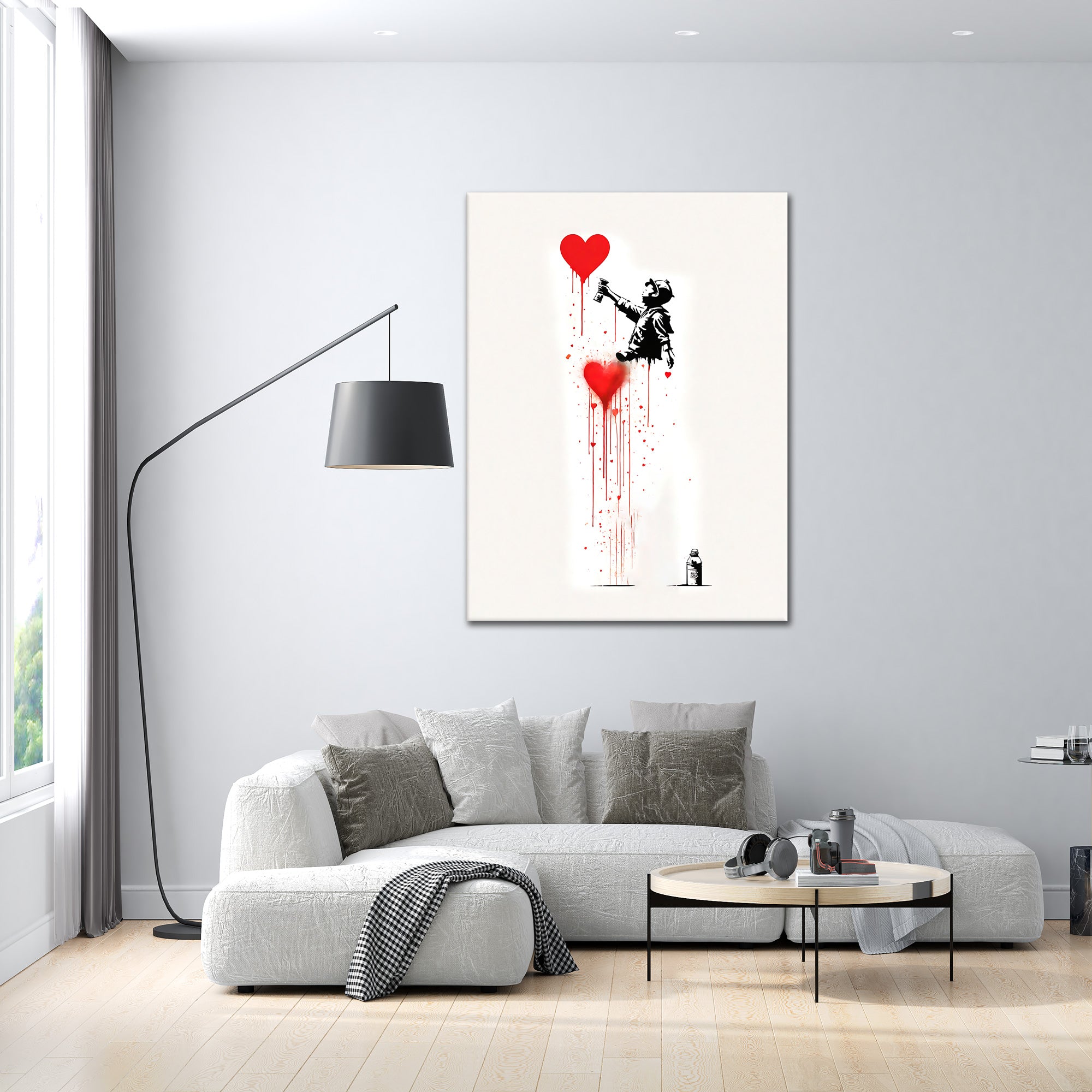 Banksy Love's Graffiti - Alu Acrylglas