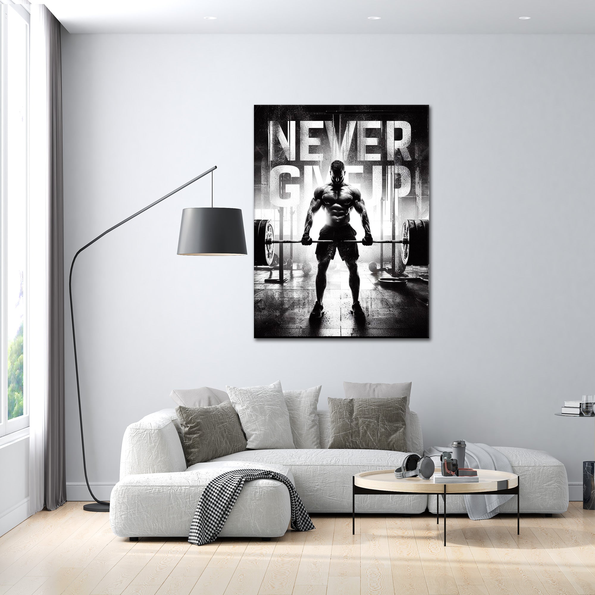 Never Give Up - Alu Acrylglas