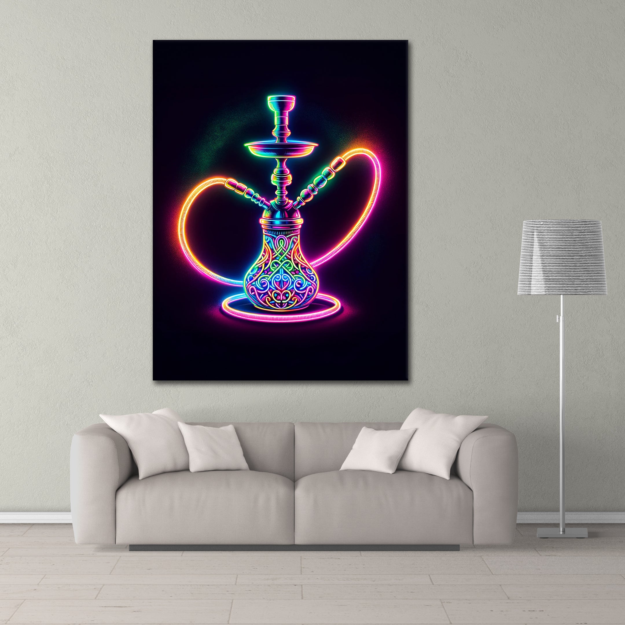 Neon Shisha - Leinwandbild