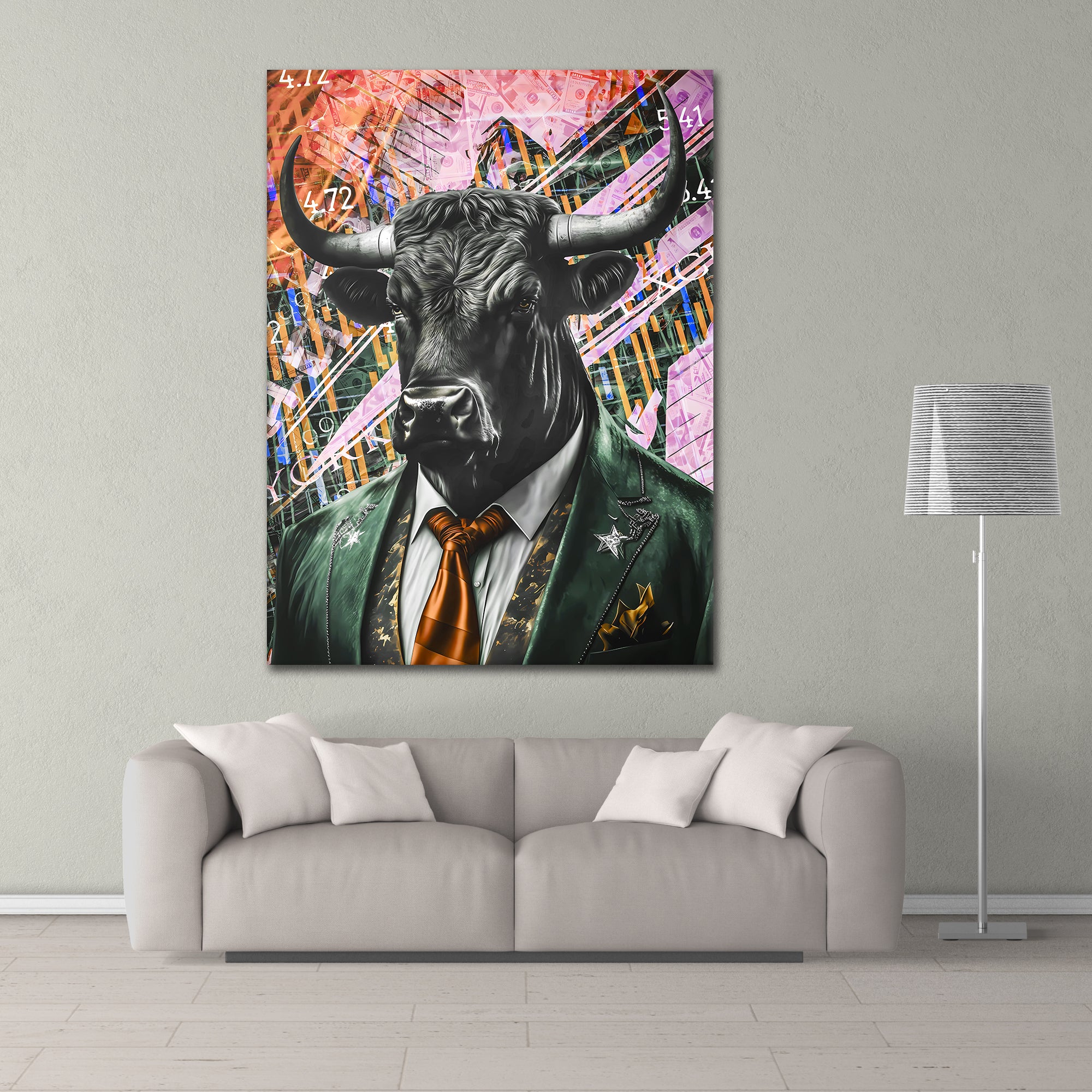 Bull Market Yellow - acrylic glass