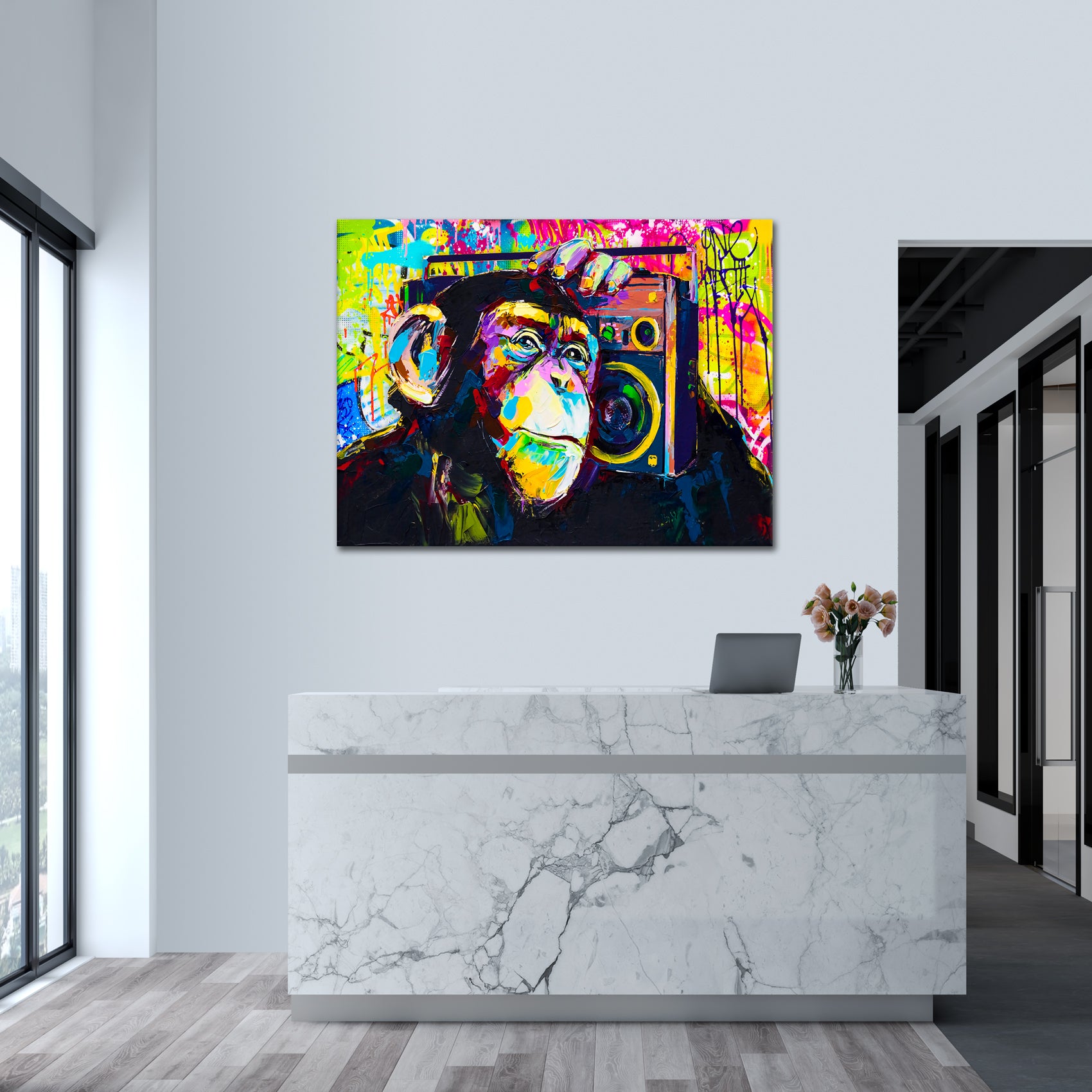 Monkey Jam - aluminum acrylic glass