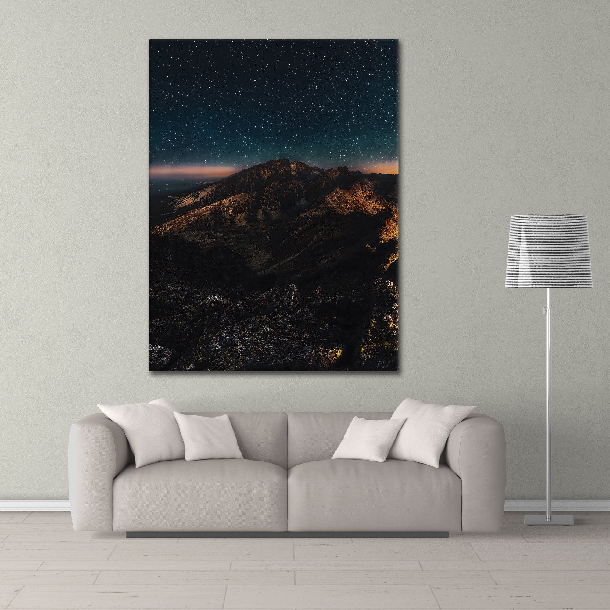 Mountain Night - aluminum acrylic glass