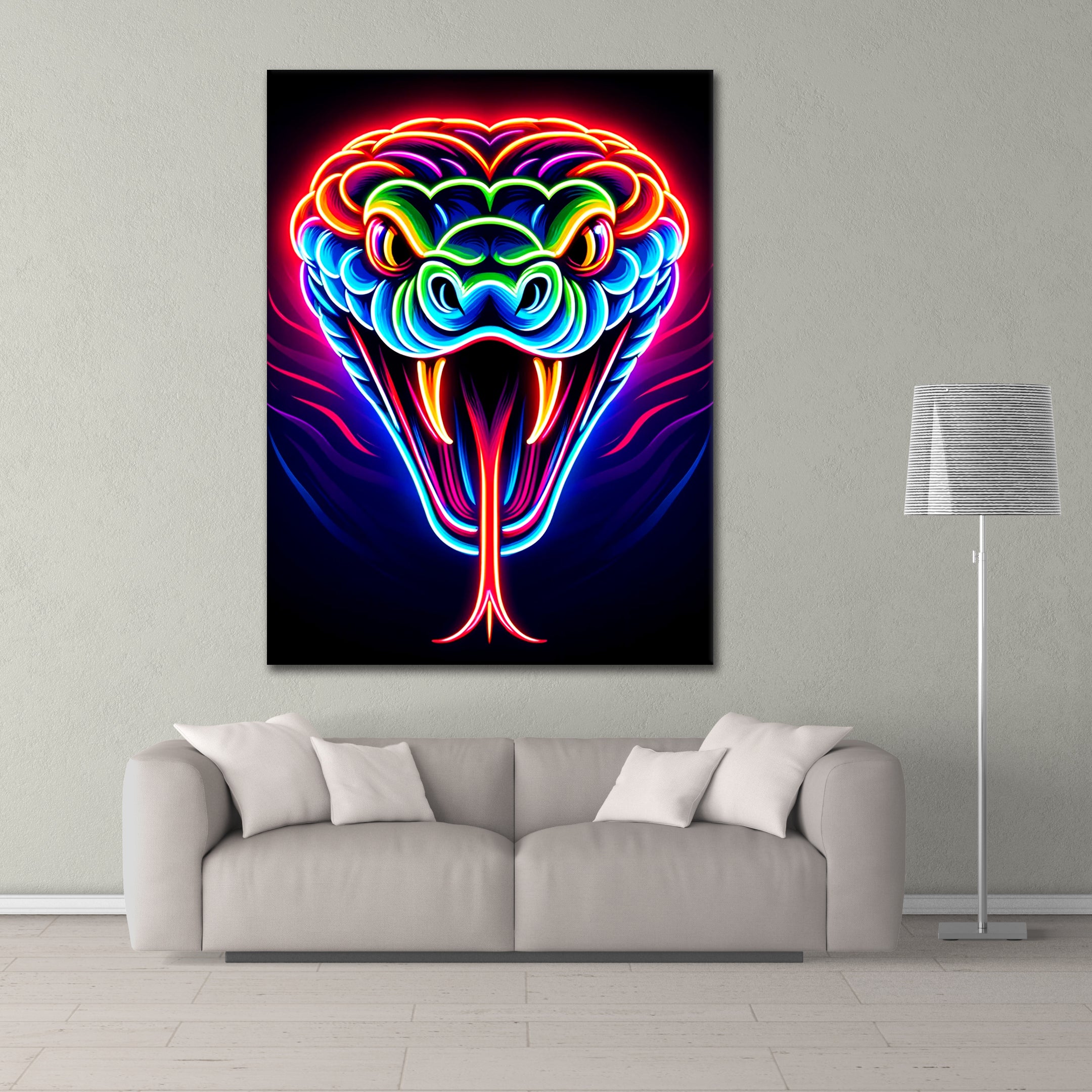 Neon Snake - Acrylglas