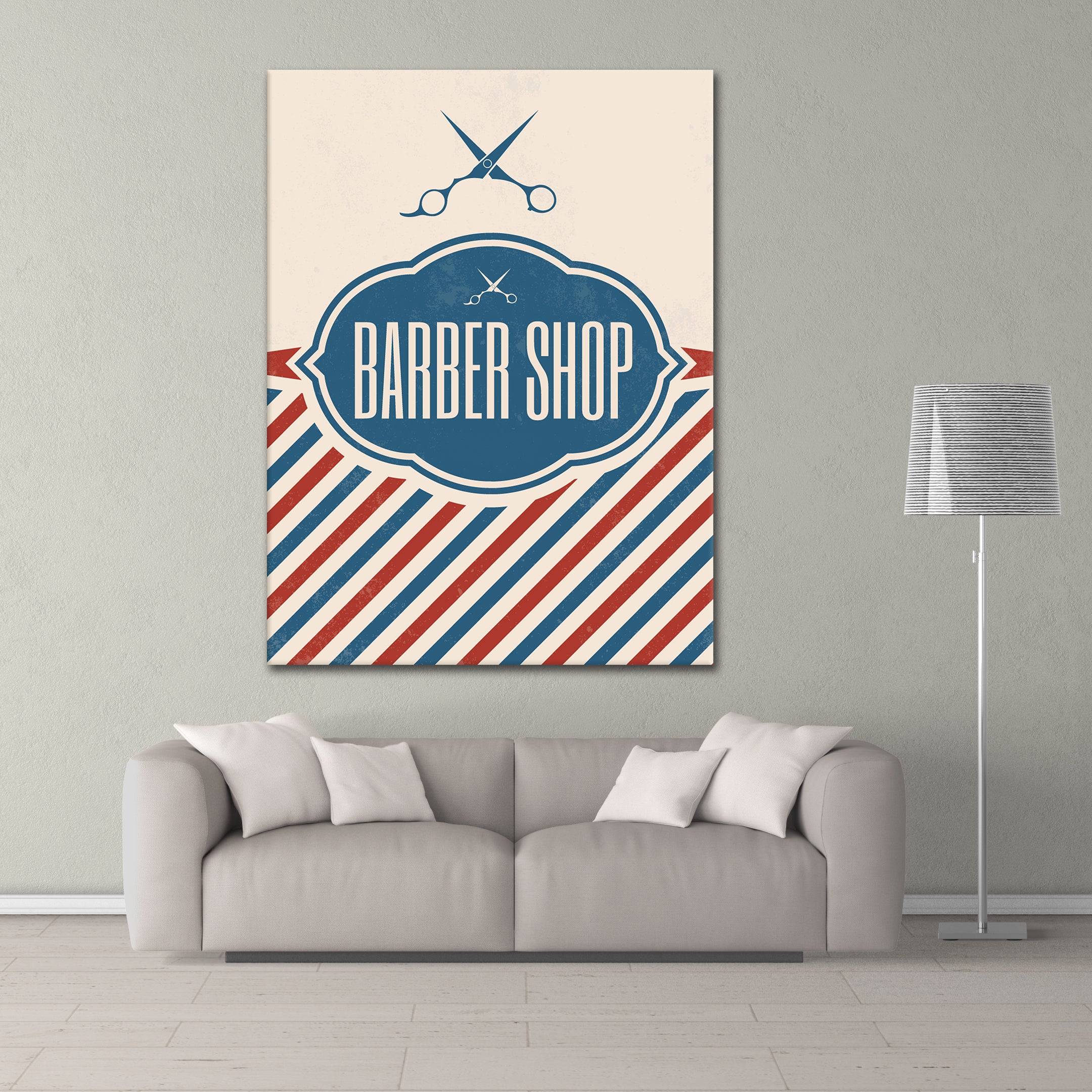 Barber Badge - Leinwandbild