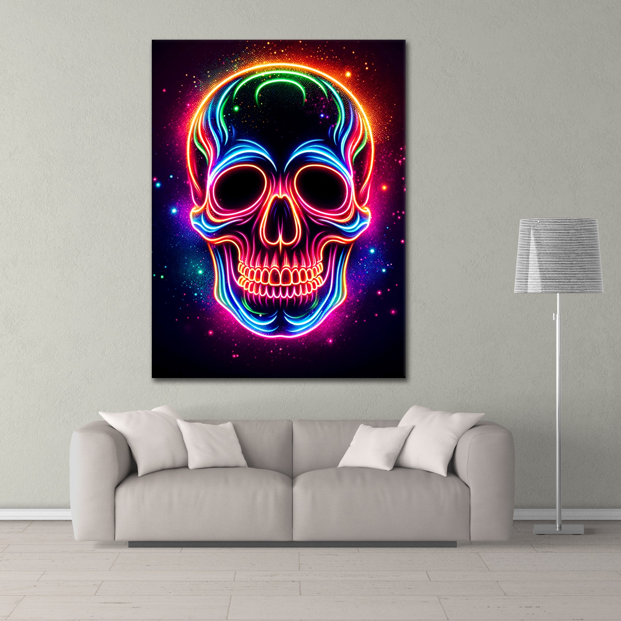 Neon Skull - Acrylglas