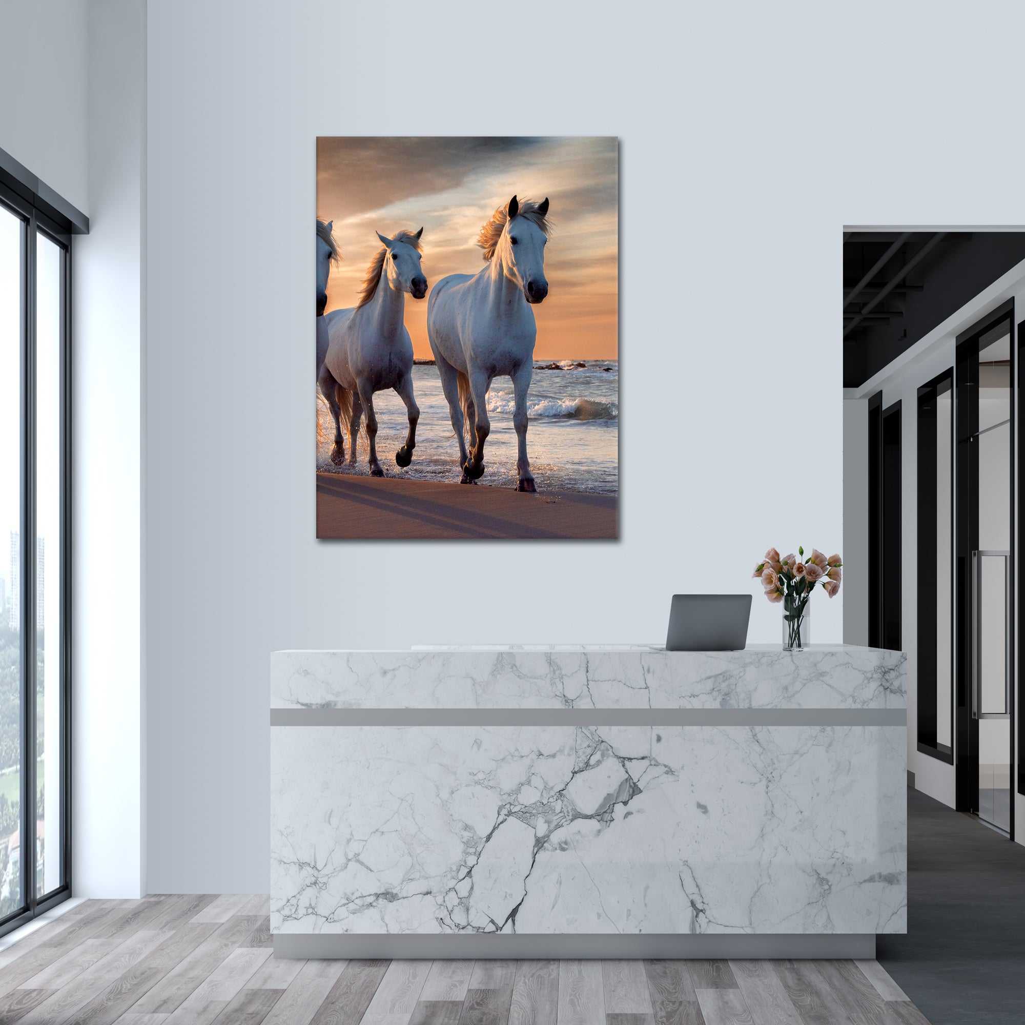 Sunset Horses - Poster