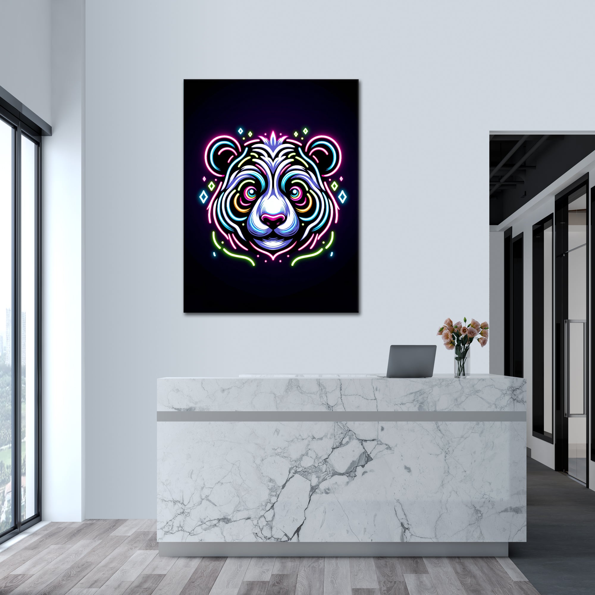 Neon Panda - Acrylglas