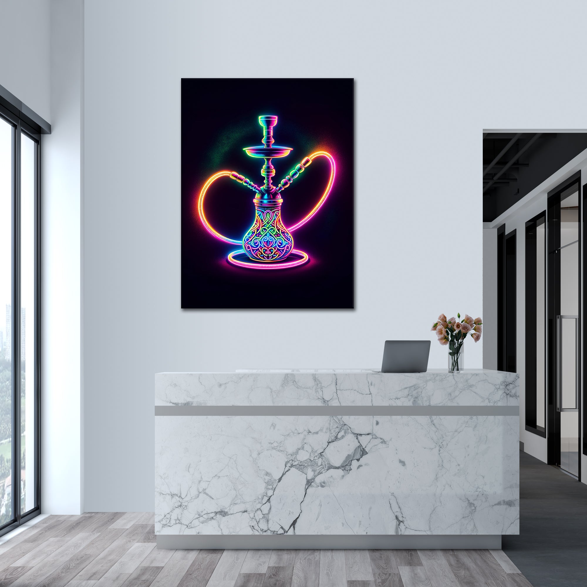 Neon Shisha - Leinwandbild