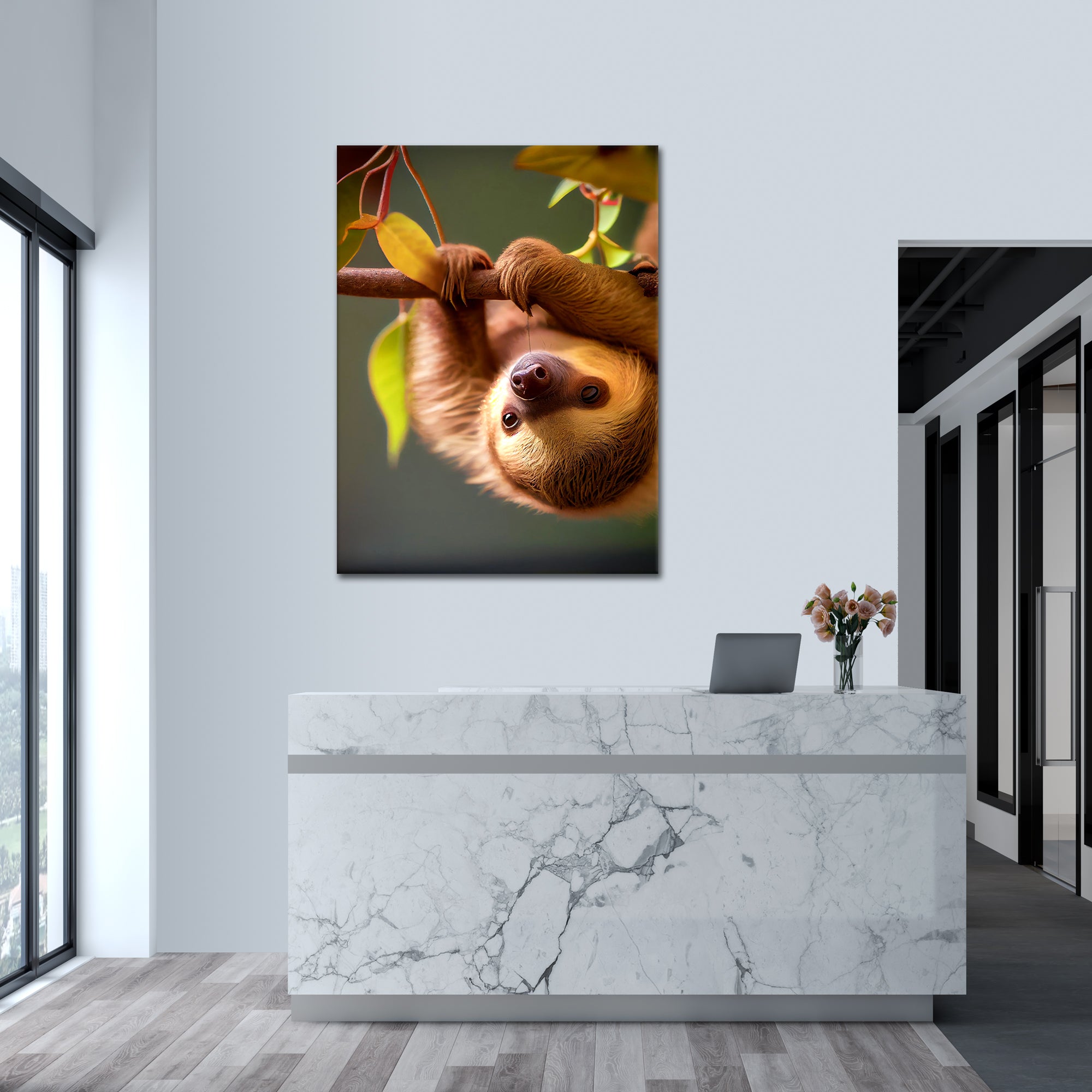 Hanging Sloth - Acrylglas