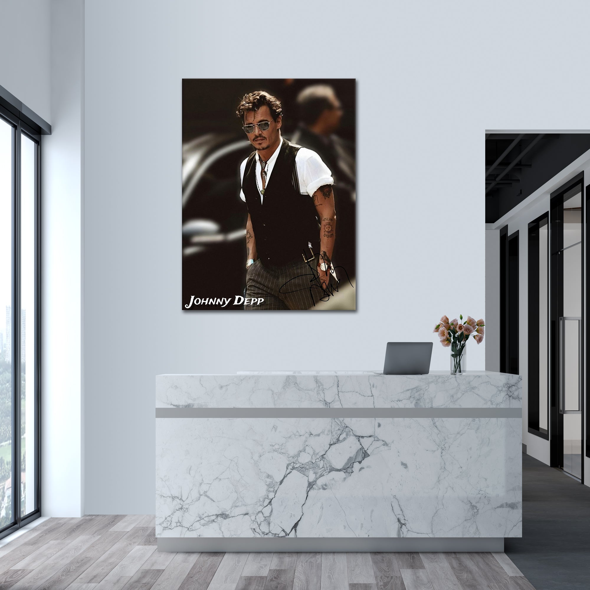 Stylish Johny Depp - Alu Acrylglas