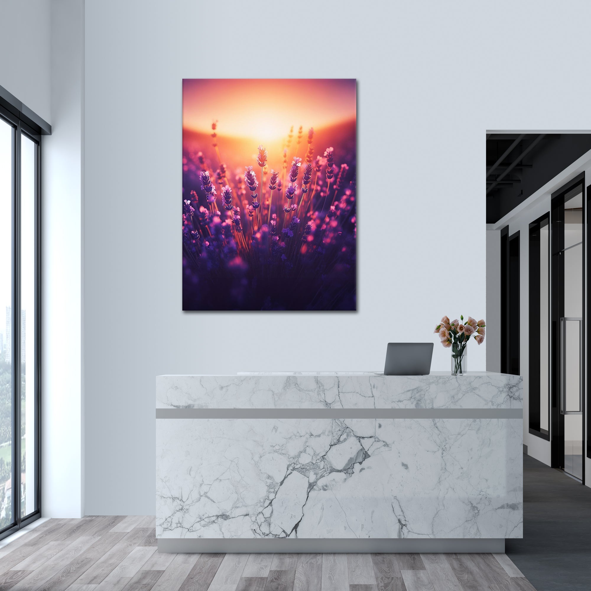 Sunset Lavender - Poster