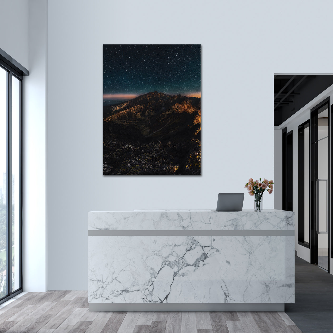 Mountain Night - aluminum acrylic glass