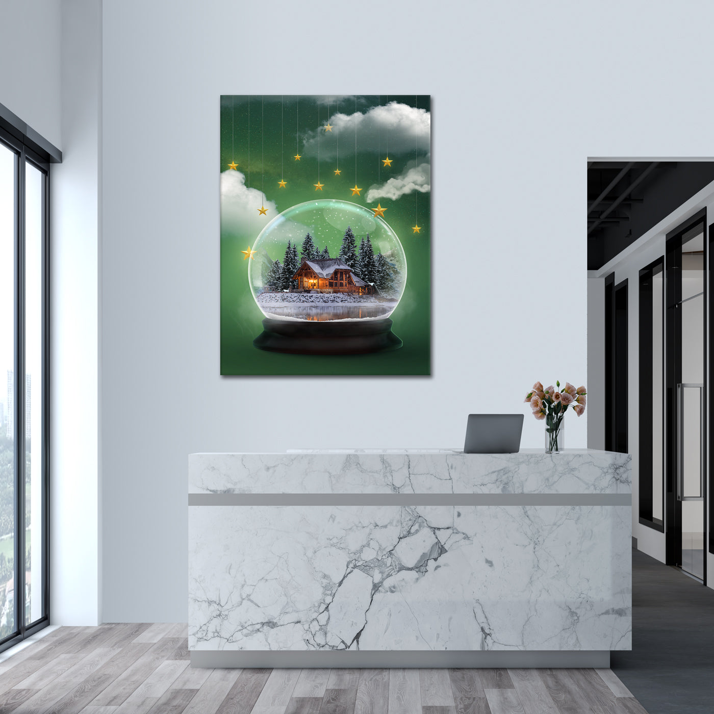 Magical Snow Globe - canvas picture