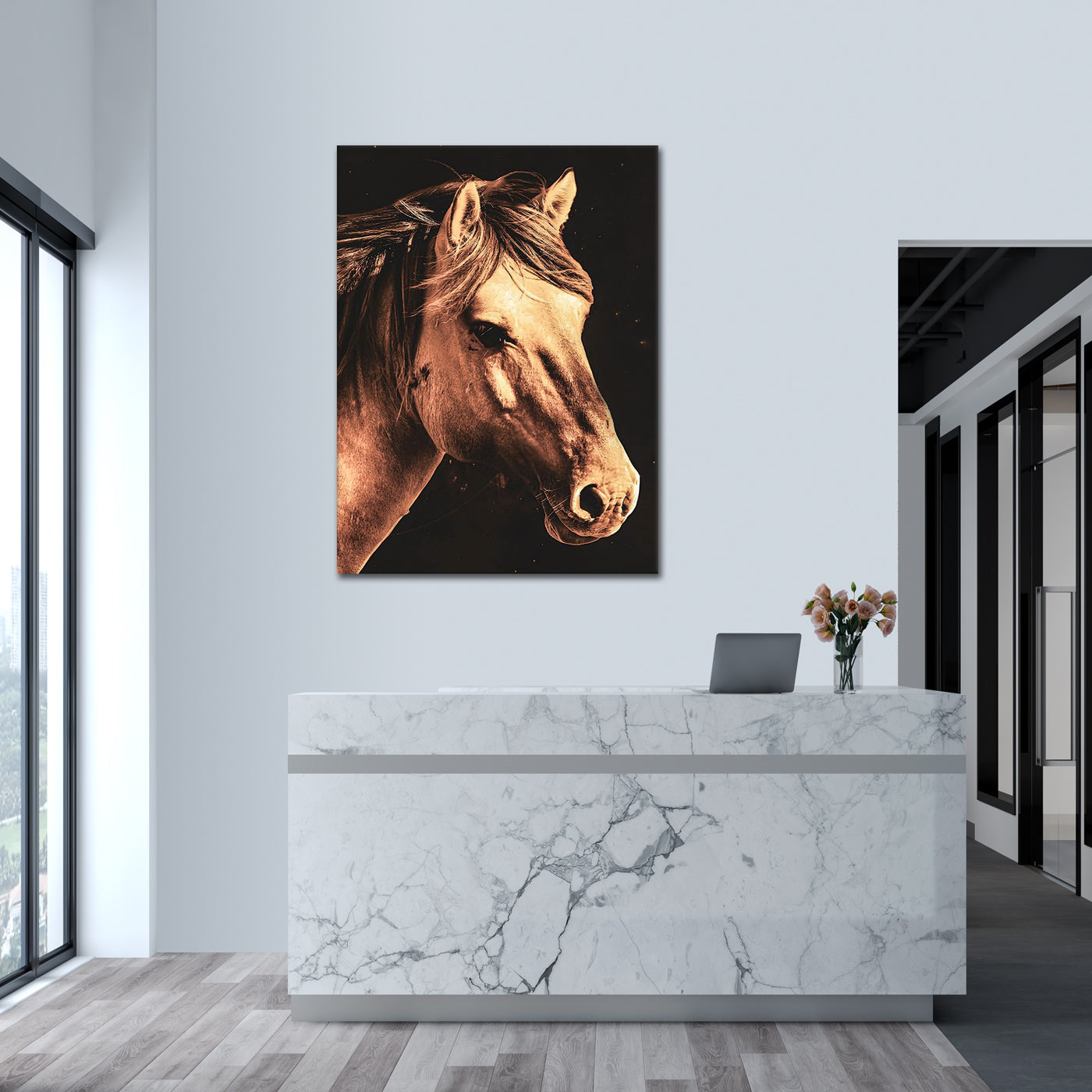 Majestic Horse Gaze - Alu Acrylglas