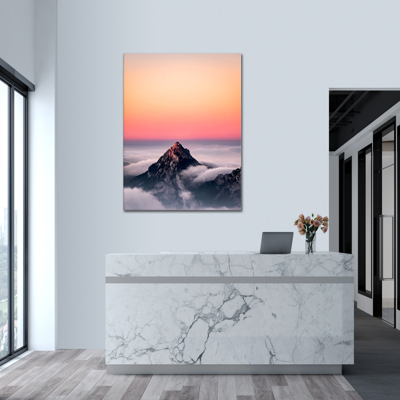 Mountain's Glow - canvas picture