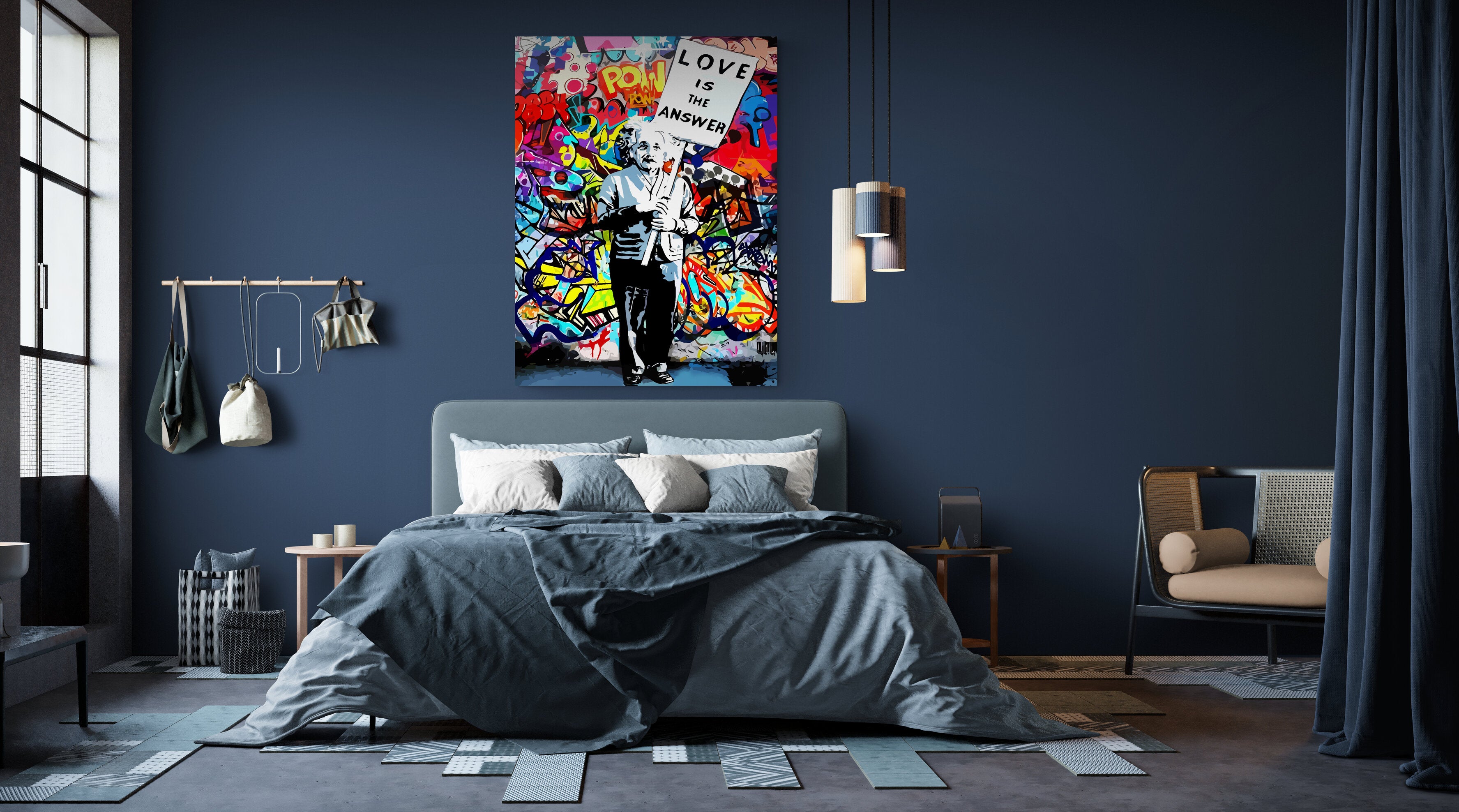 Einstein's Rebel Wall - aluminum acrylic glass