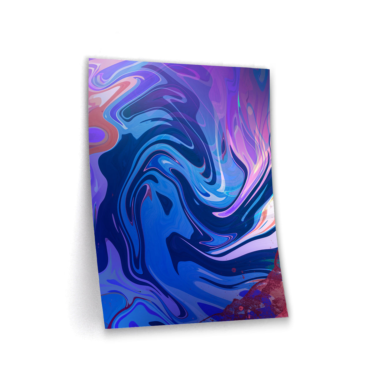 Blue Lila Fluidart - Poster