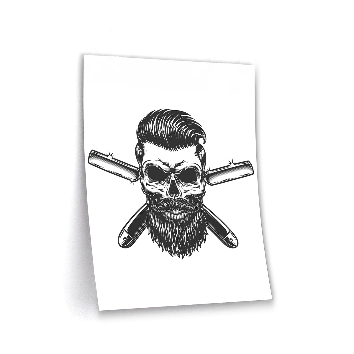 Barber Skull - Poster