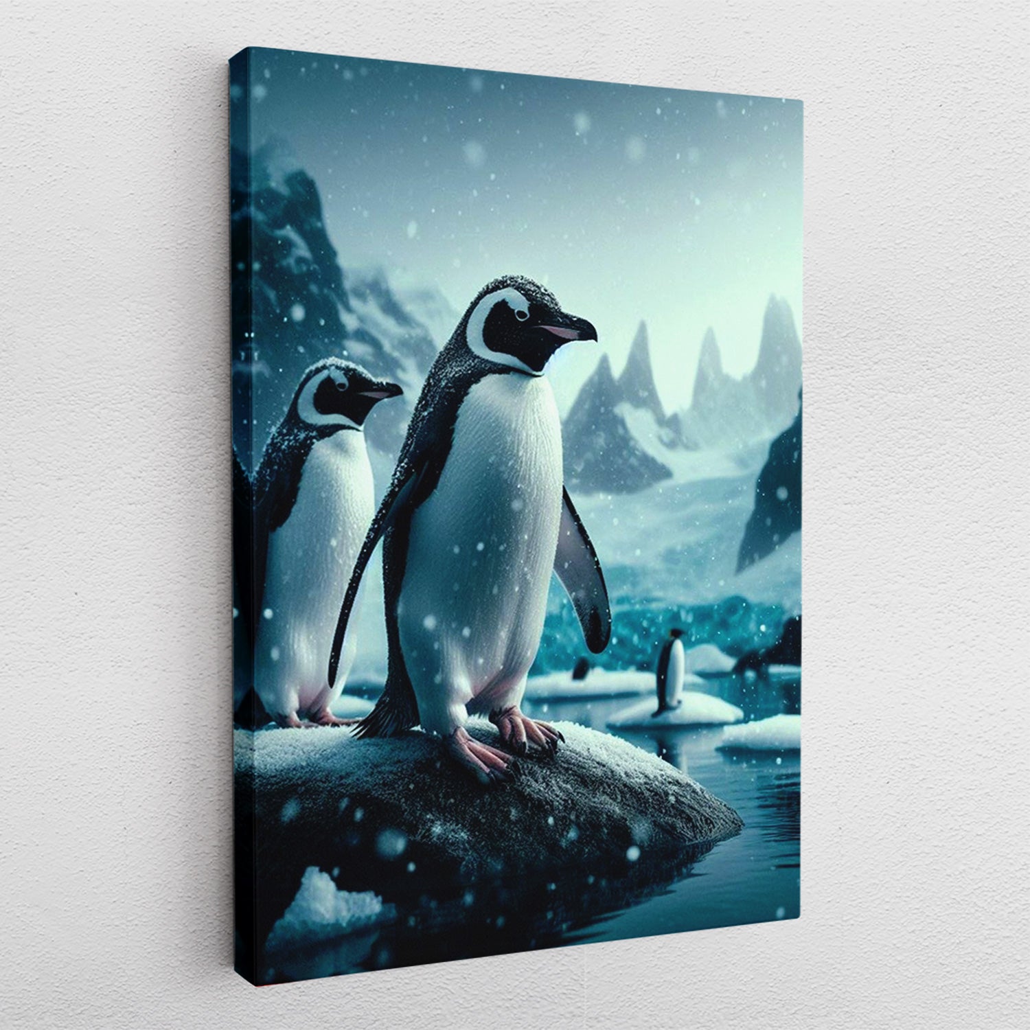 Snowy Penguin - Leinwandbild