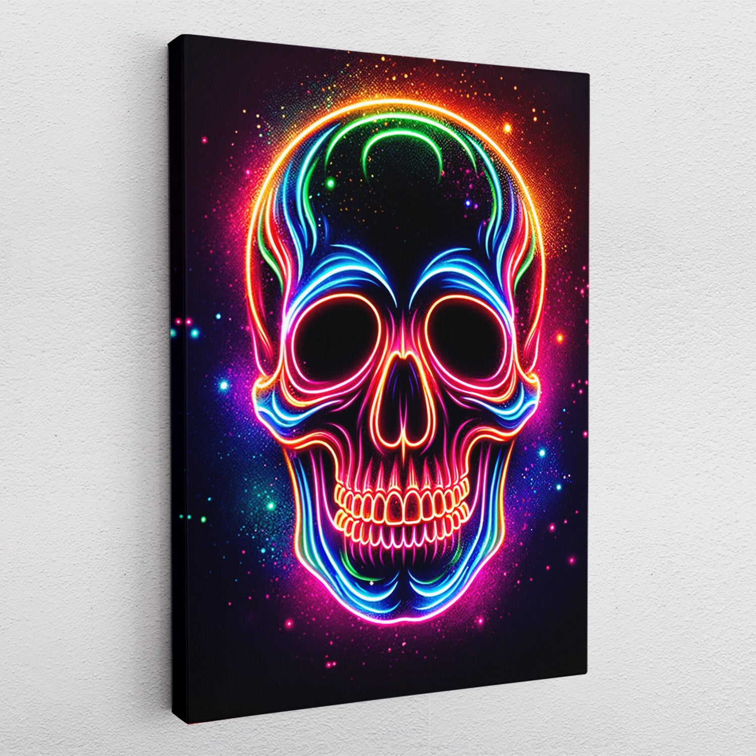 Neon Skull - Leinwandbild