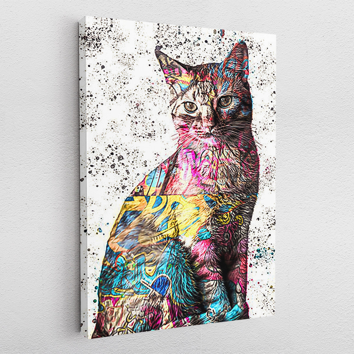 Rainbow Kitty - canvas picture