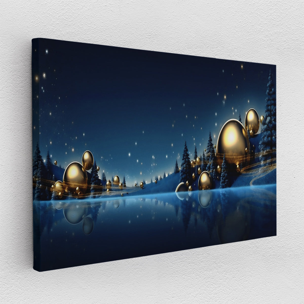 Christmas River - canvas picture