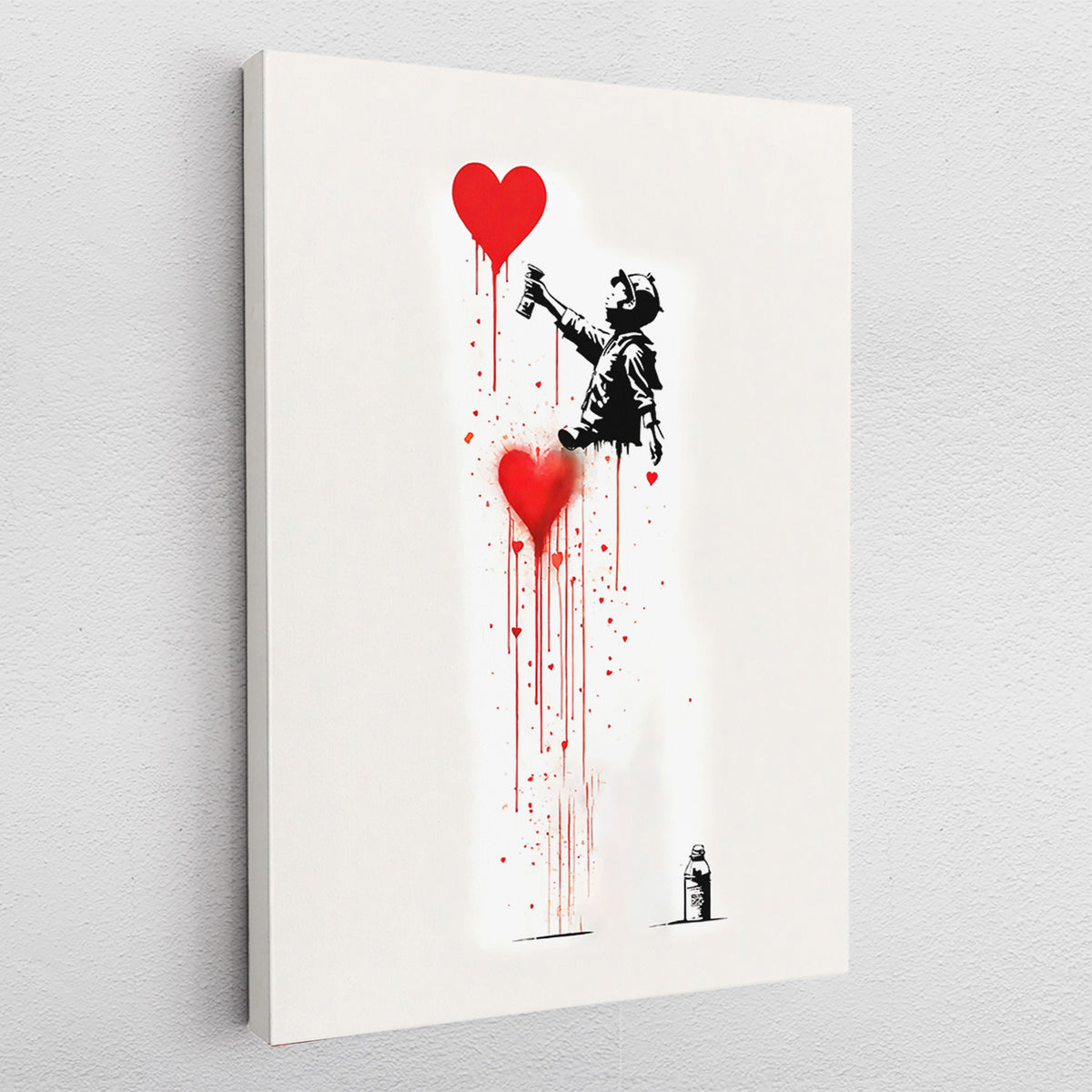 Banksy Love's Graffiti - Leinwandbild