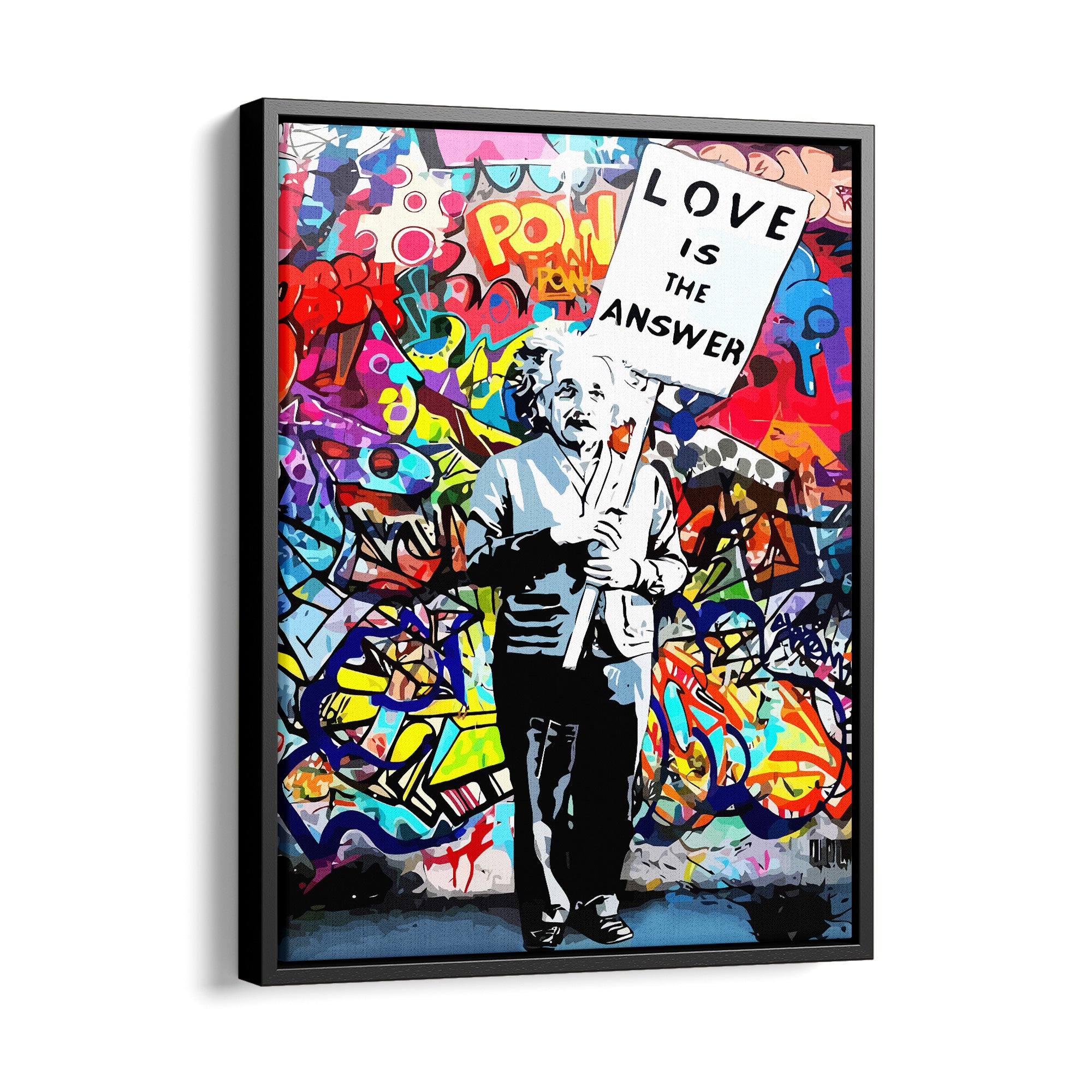 Einstein's Rebel Wall - canvas picture