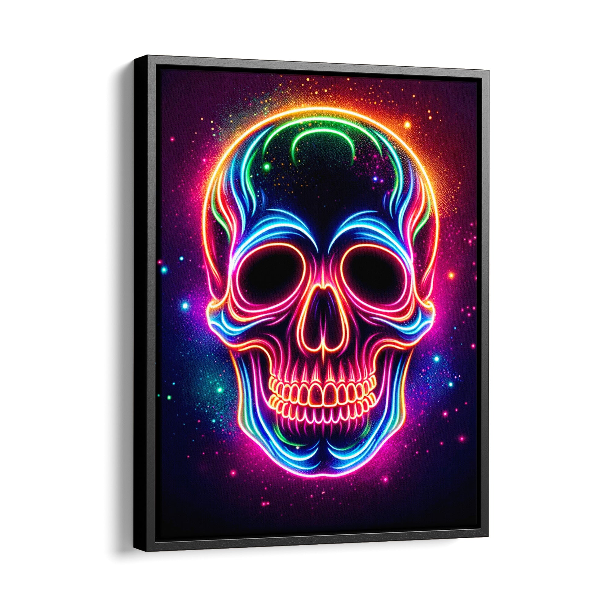 Neon Skull - Leinwandbild