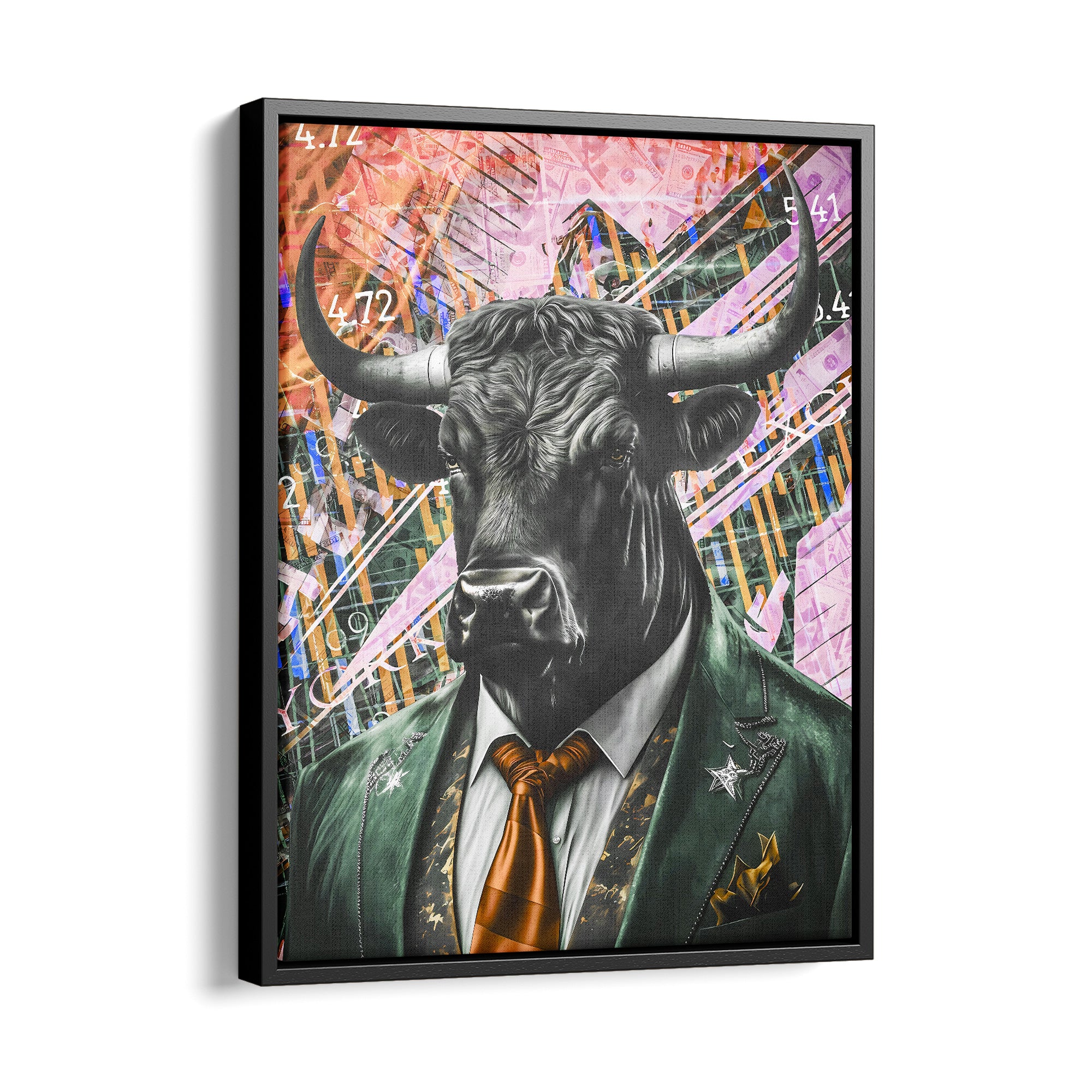 Bull Market Yellow - Canvas Picture