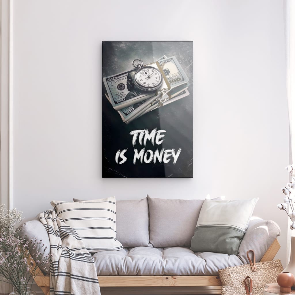 Time Is Money 2.0 - Alu Acrylglas