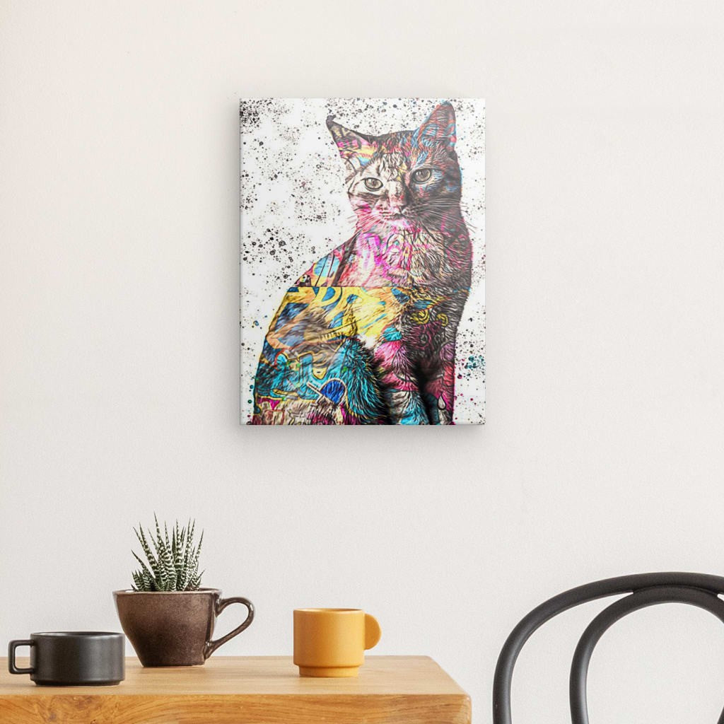 Rainbow Kitty - canvas picture