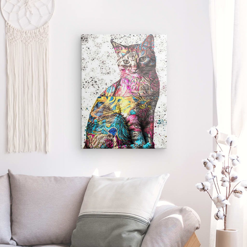 Rainbow Kitty - canvas picture